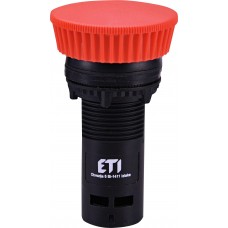 Кнопка моноблочна грибок ETI 004771481 ECM-P01-R (без фіксації 1NC червона)