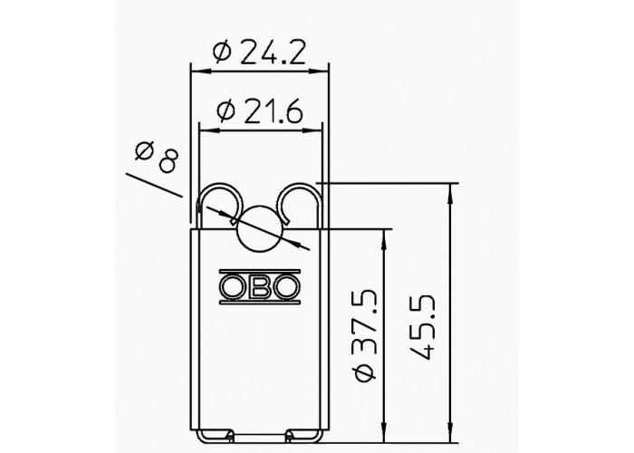 Кронштейн для дроту OBO Bettermann (5207342) 177 35 VA M6 з нержавіючої сталі