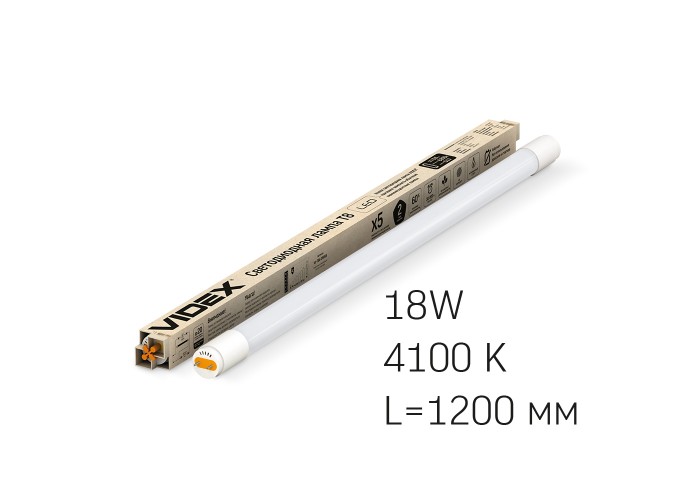 Матова LED лампа Videx T8b 18Вт 4100K 1,2м (VL-T8b-18124)