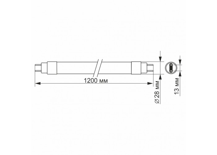 Матова LED лампа Videx T8b 18Вт 4100K 1,2м (VL-T8b-18124)