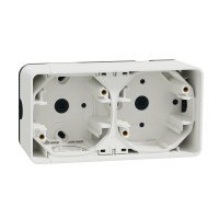Накладний горизонтальний блок підрозетників Schneider Electric MUR39914 IP55 (білий)