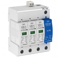 Обмежувач перенапруг OBO Bettermann (5094765) Тип II V20-C 3+NPE+FS