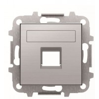 Одинарна центральна плата комунікаційної розетки ABB Sky 2CLA851810A1401 8518.1 AI (сталь)