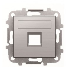 Одинарна центральна плата комунікаційної розетки ABB Sky 2CLA851810A1401 8518.1 AI (сталь)