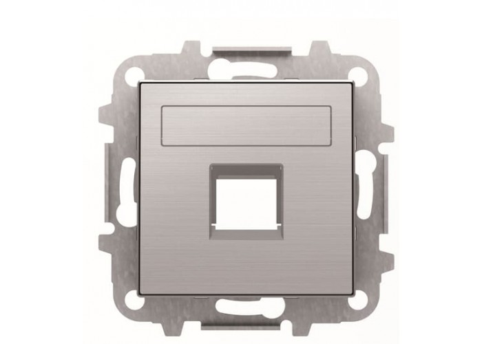 Одинарна центральна плата комунікаційної розетки ABB Sky 2CLA851810A1401 8518.1 AI (сталь)