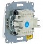 Одноклавішний прохідний вимикач ABB Cosmo 619-011000-210 з підсвічуванням (алюміній)