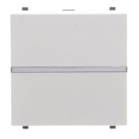 Однокнопковий двополюсний вимикач ABB Zenit 2CLA220120N1101 N2201.2 BL (білий)