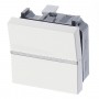 Однокнопковий двополюсний вимикач ABB Zenit 2CLA220120N1101 N2201.2 BL (білий)