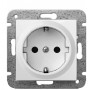 Одноместная розетка Elektro-Plast Carla 1737-10 с з/к (белый)