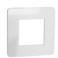 Однопостова рамка Schneider Electric NU280255 (хром/білий)