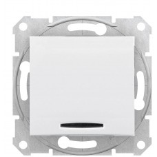 Перехресний вимикач Schneider Electric Sedna SDN0501121 із синім підсвічуванням (білий)