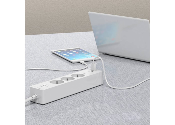 Удлинитель Schneider Electric ST943U1W на 3 места и 2хUSB (1,5м) белый