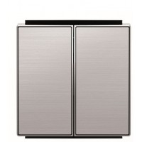 Подвійна клавіша вимикача ABB Sky 2CLA851100A1401 8511 AI (сталь)