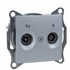 Прохідна TV/R розетка Schneider Electric Sedna SDN3301360 (алюміній)