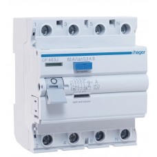 ПЗВ Hager CP463J, 4х63 А 300 мА, А, S, 4м