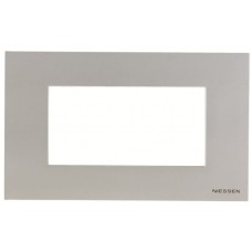 Рамка ABB Zenit 2CLA247400N1301 N2474 PL італійський стандарт 4М (срібло)