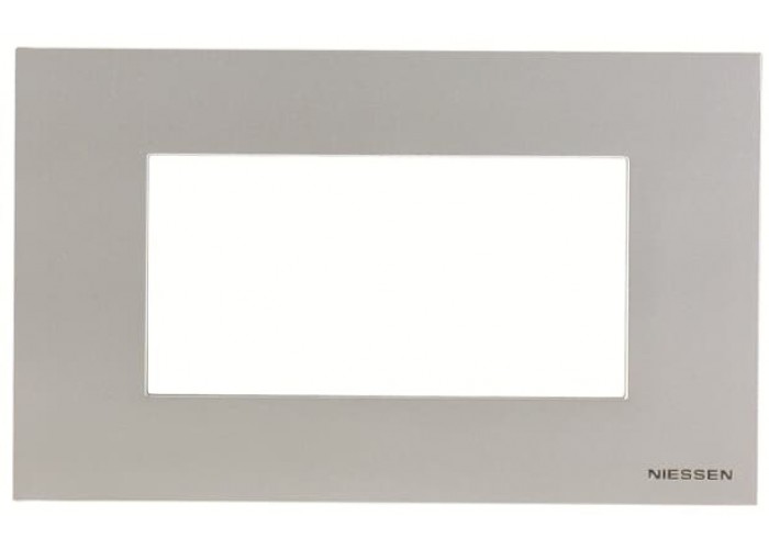 Рамка ABB Zenit 2CLA247400N1301 N2474 PL італійський стандарт 4М (срібло)