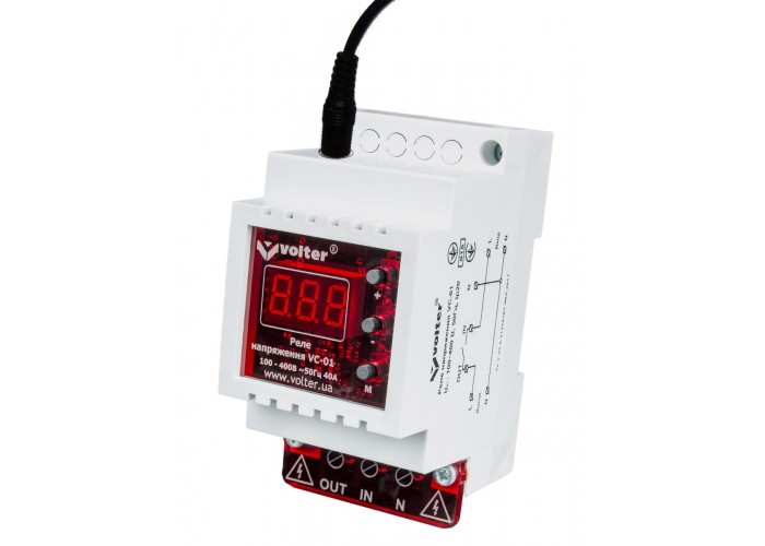 Реле напруги Volter VC-01-16T 16А (підключення трансформатора струму)