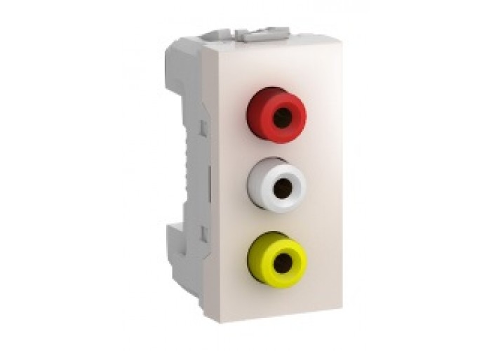 Розетка 3 RCA, Unica Basic, слоновая кость Schneider Electric