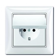 Розетка ABB Basic 55 2CKA002018A1505 20 EUCKD-94-507 із заземленням та з кришкою (білий)