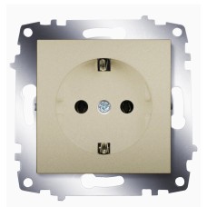 Розетка ABB Cosmo 619-011400-217 із заземленням (титан)