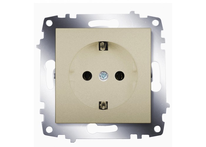 Розетка ABB Cosmo 619-011400-217 із заземленням (титан)