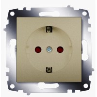 Розетка ABB Cosmo 619-011400-243 із шторками (титан)