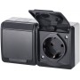 Розетка Elektro Plast 0325-7 Hermes 2 IP44 антрацит