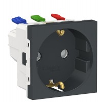 Розетка Schneider Electric NU305754 (затискний контакт) 16А (антрацит)