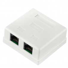 Розетка двопортова LogicPower LP2304 (LP-214) RJ-45 Cat.5e FTP