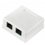 Розетка двопортова LogicPower LP2304 (LP-214) RJ-45 Cat.5e FTP