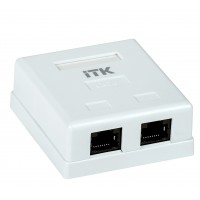 Розетка інформаційна RJ45, кат.6 UTP, 2-порти, ITK