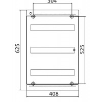 Щит настінний 54 мод. з дверцятами RAL9001 Ram Base, DKC