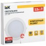 Світильник IEK ДВО 1606 12Вт 6500К IP20