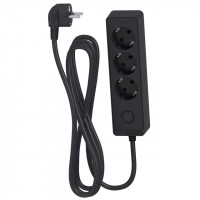 Тримісний подовжувач Schneider Electric ST9431B (1,5м) чорний