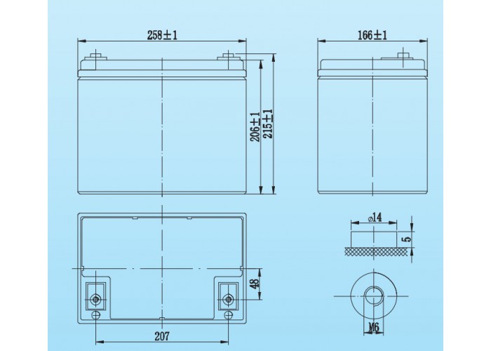 Акумуляторна батарея Vision FM 12В 75 AH
