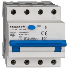 АВДС Schrack AK667840 6кА 40А 30мА 3P+N х-ка C Тип A