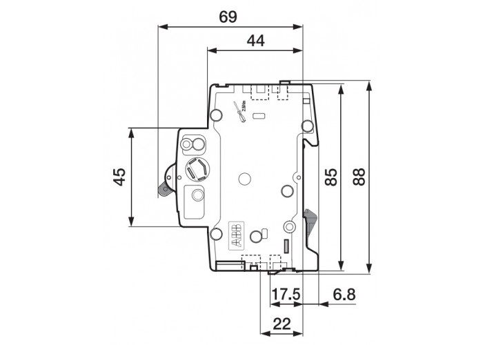 Автоматический выключатель ABB S203-C2 тип C 2А
