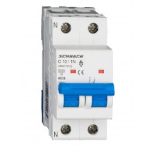 Автоматичний вимикач Schrack AM617610 6кА 10А 1P+N C