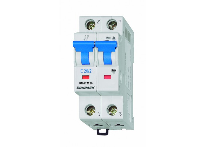 Автоматичний вимикач Schrack BM617220 6кА 20А 2P C