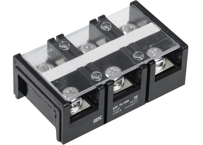 Блок затискачів IEK YZN42-03-070-K02 БЗН ТС-1503 70мм² 150A 3 пари