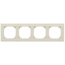 Чотиримісна рамка ABB Sky 2CLA857400A3001 8574 CB (біле скло)