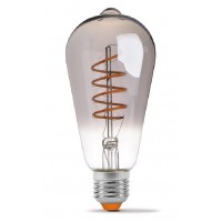 Диммована філаментна лампа Videx Filament ST64FGD E27 4Вт 2100K (VL-ST64FGD-04272) графіт
