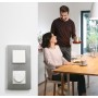 Двухпостовая рамка Schneider Electric NU280455 (хром/белый)