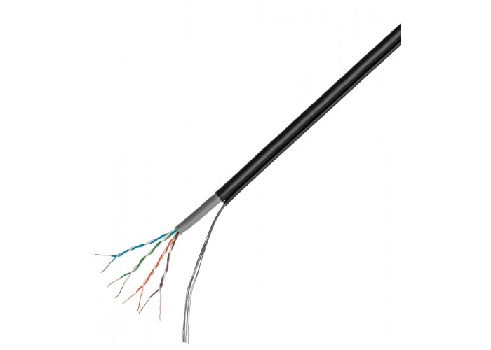 Кабель Logicpower Cat. 5e UTP 4x2x0.50мм CU 305м. з тросом 7x0,4мм