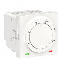 Кімнатний термостат Schneider Electric NU350118 із вбудованим датчиком 8А (білий)