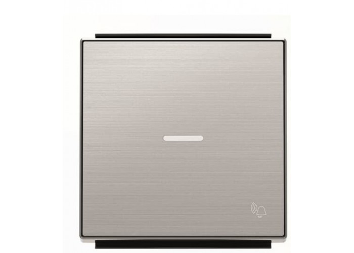 Клавіша вимикача ABB Sky 2CLA850430A1401 8504.3 AI з лінзою із символом «Дзвінок» (сталь)