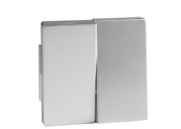 Клавиши Schneider Electric Aquadesign MTN343560 двухклавишного выключателя, «под алюминий»