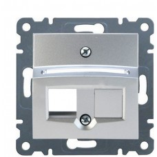 Корпус для встановлення двох роз'ємів RJ-12/RJ-45 металік-matt FIORENA