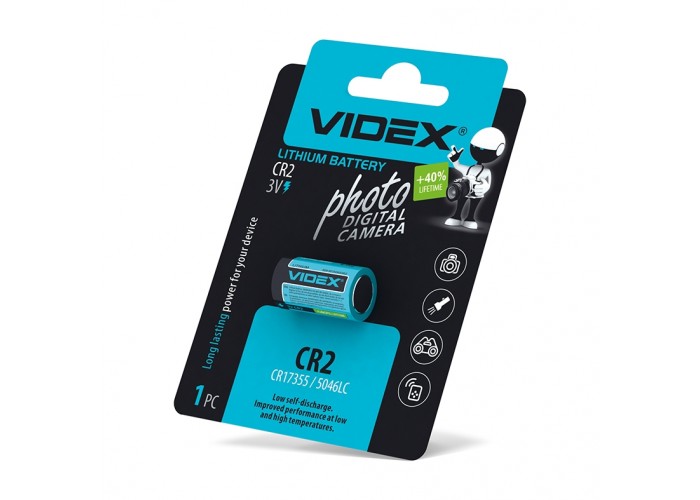 Літієва батарея Videx CR2 (CR2 1pc) 1 шт